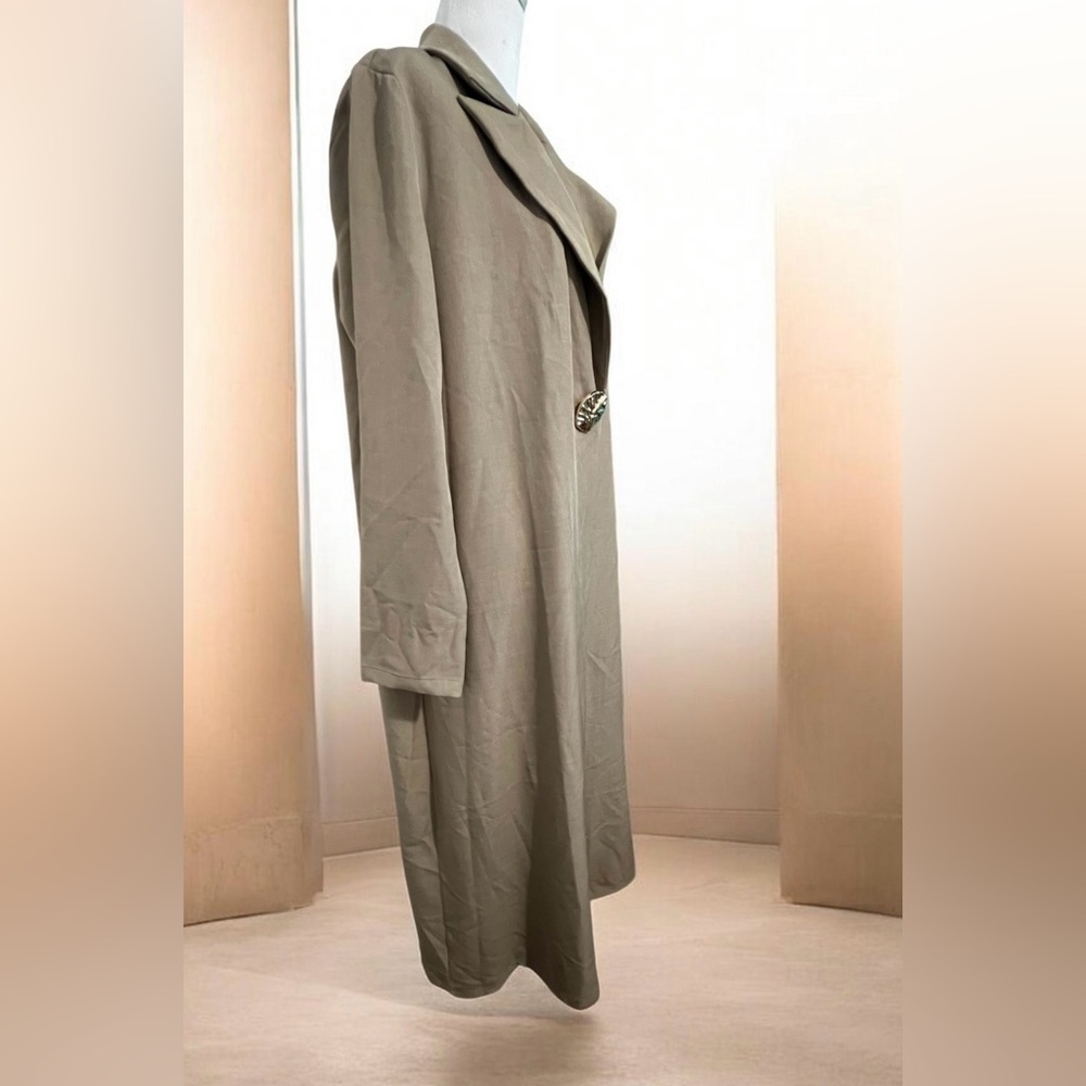 Classic Women's Long Coat in Taupe size s